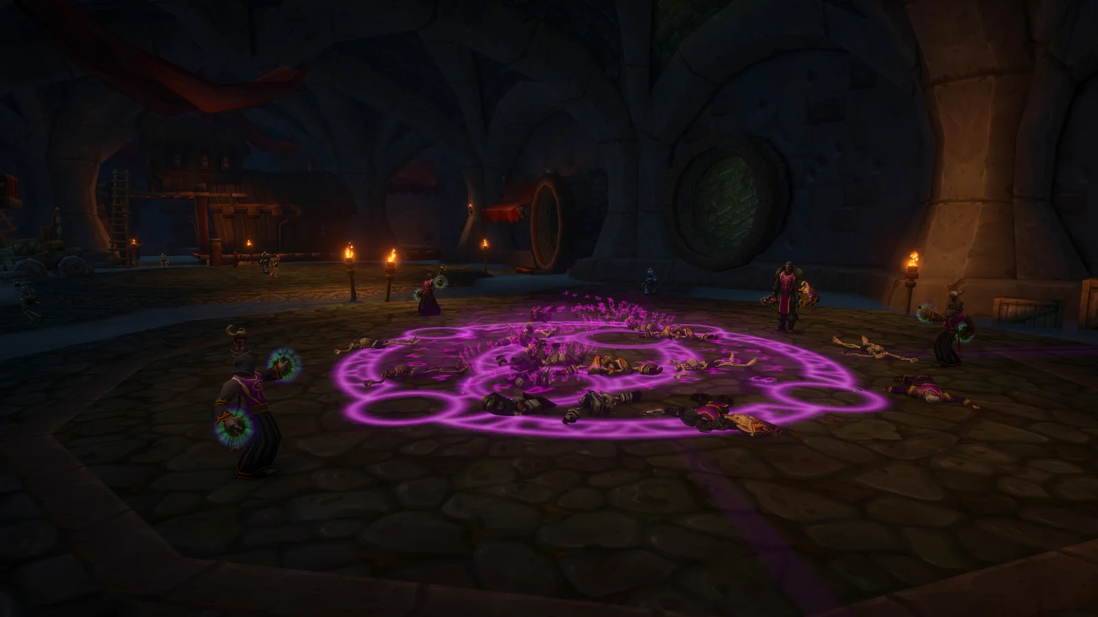 The ritual circle in the Underbelly, where the demo group fought Atrexis the Grave Knight. Picture: Blizzard.