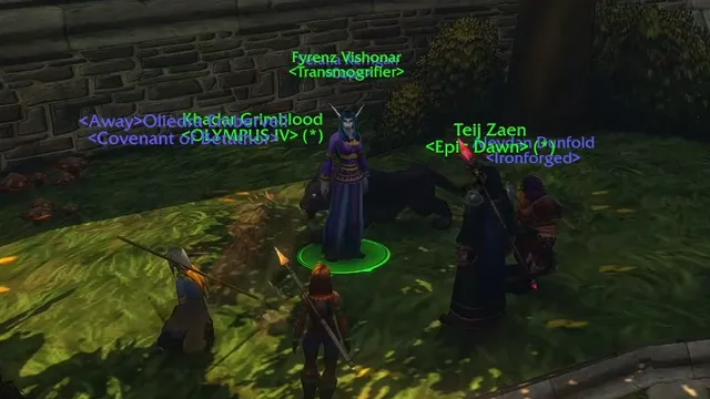 Fyrenz Vishonar next to players in Stormwind on the WoW Forever beta