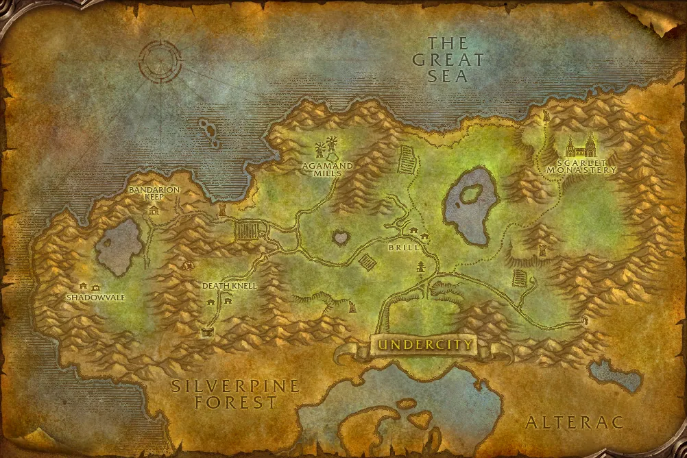 Tirisfal Glades quest map: where to pick up, hand in and do the quest