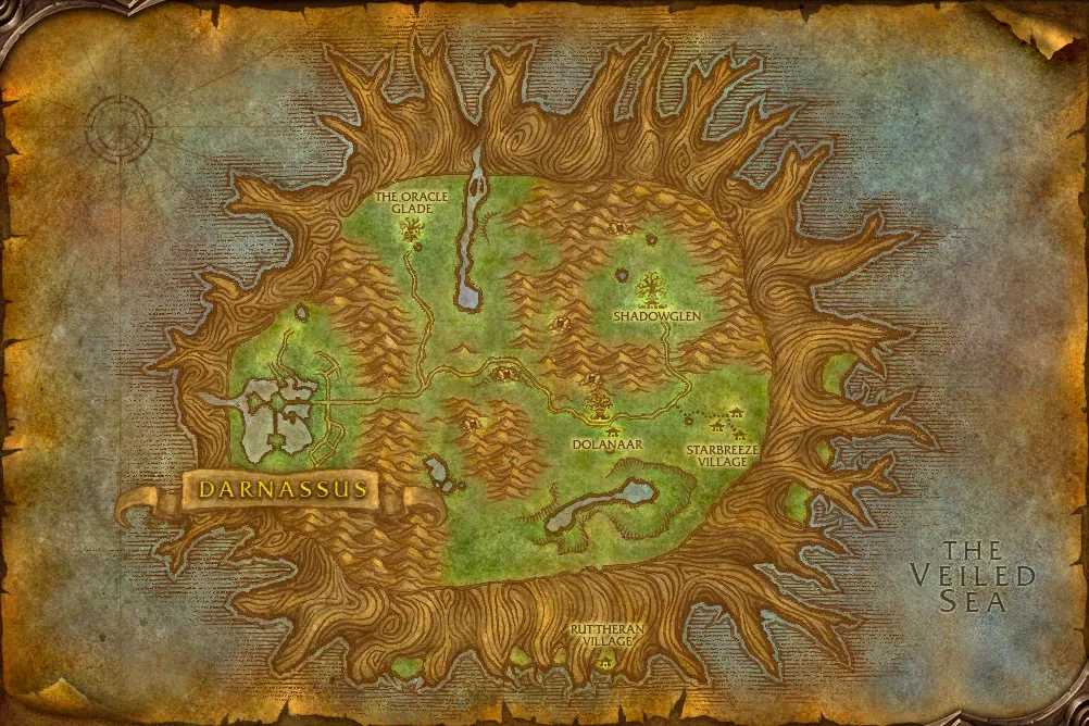 Teldrassil quest map: where to pick up, hand in and do the quest