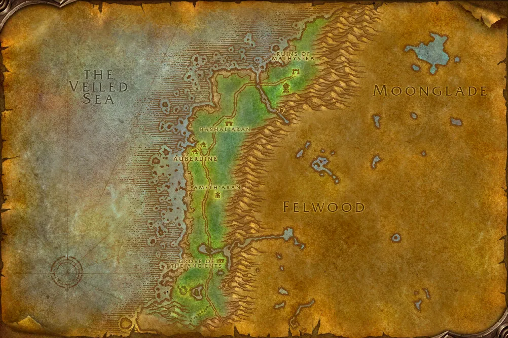 Darkshore quest map: where to pick up, hand in and do the quest