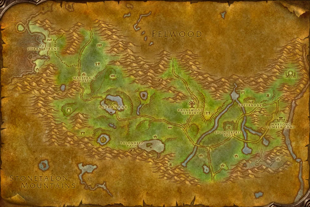 Ashenvale quest map: where to pick up, hand in and do the quest