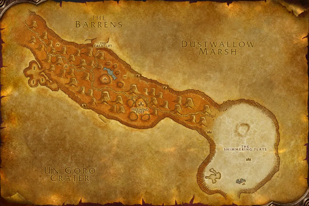 Thousand Needles quest map: where to pick up, hand in and do the quest