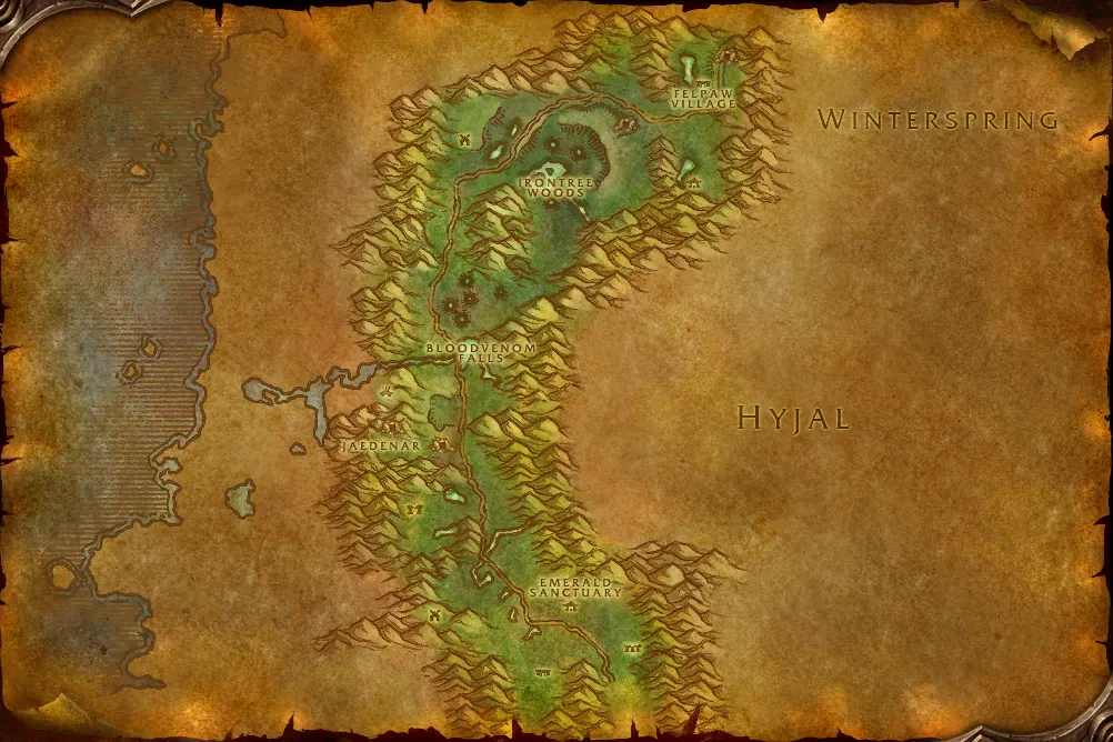 Felwood quest map: where to pick up, hand in and do the quest