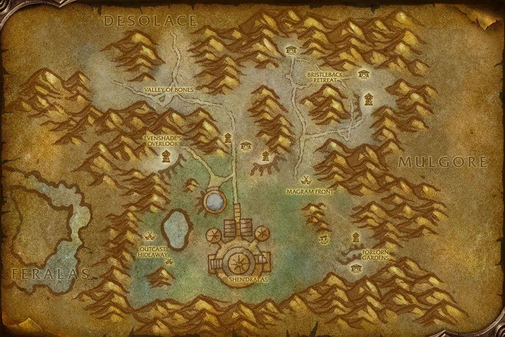 Shen'dralas quest map: where to pick up, hand in and do the quest